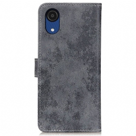 Folio Deksel Til Samsung Galaxy A03 Core Cyrius Faux Leather Vintage