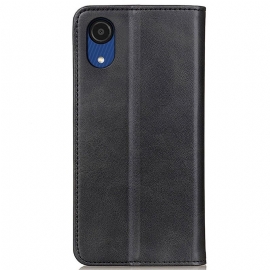 Folio Deksel Til Samsung Galaxy A03 Core Lærdeksel Simone Flip Aged Faux Leather