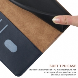 Folio Deksel Til Samsung Galaxy A03 Core Smooth Touch Leather