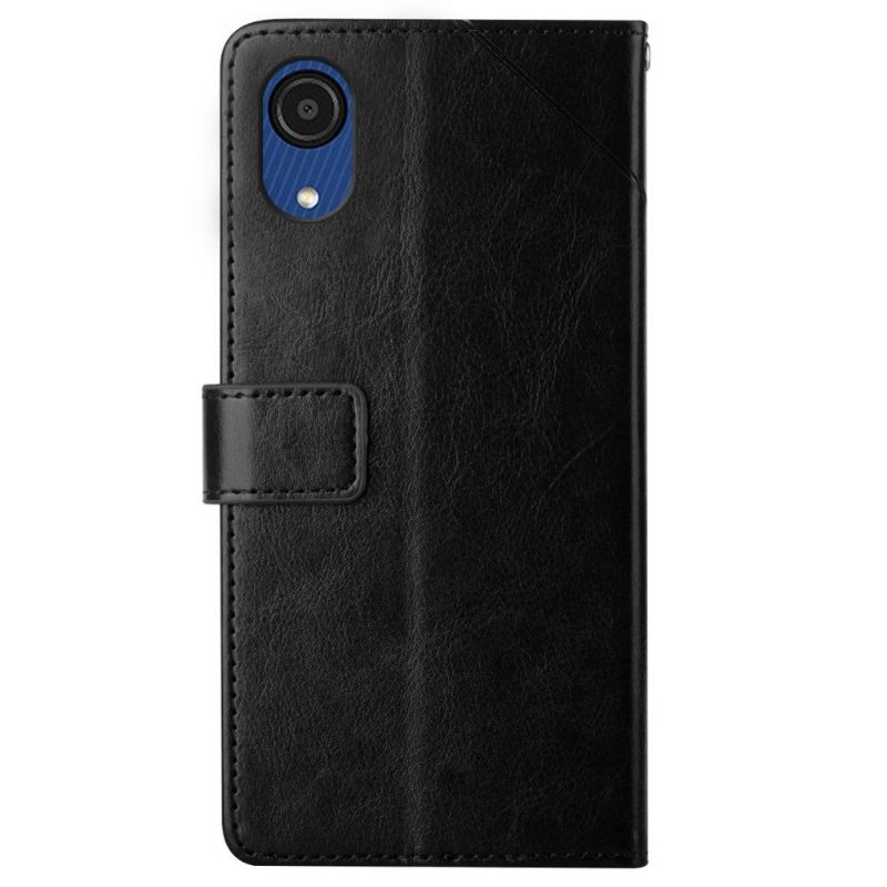 Folio Deksel Til Samsung Galaxy A03 Core Y Lines Leather Effect