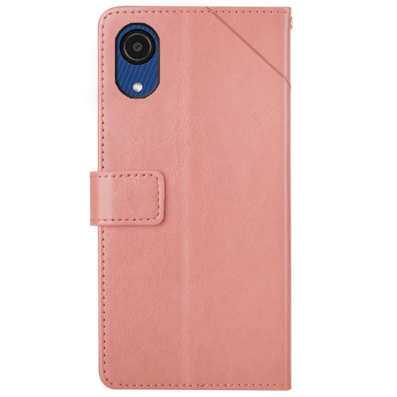 Folio Deksel Til Samsung Galaxy A03 Core Y Lines Leather Effect