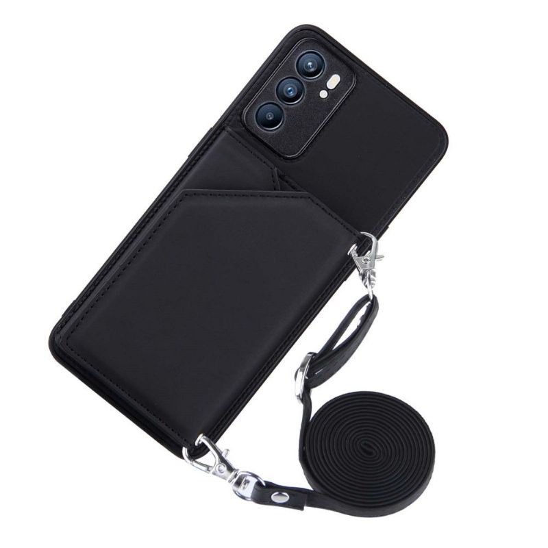 Deksel Til Oppo Reno 6 5G Anti-fall Aude Multi-compartment Lanyard