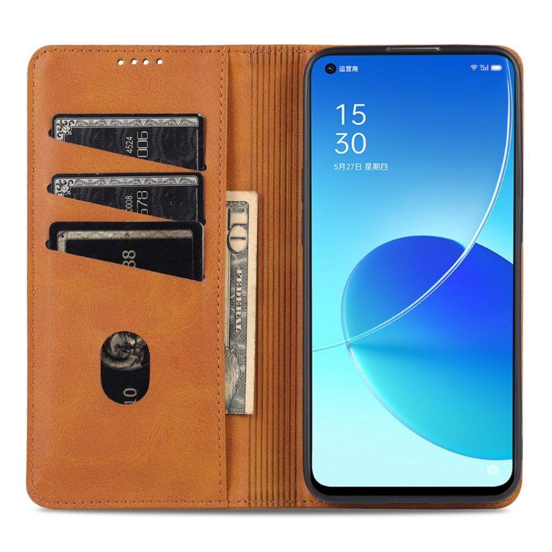 Etui Til Oppo Reno 6 5G Anti-fall Lommebok Azns Kunstskinn