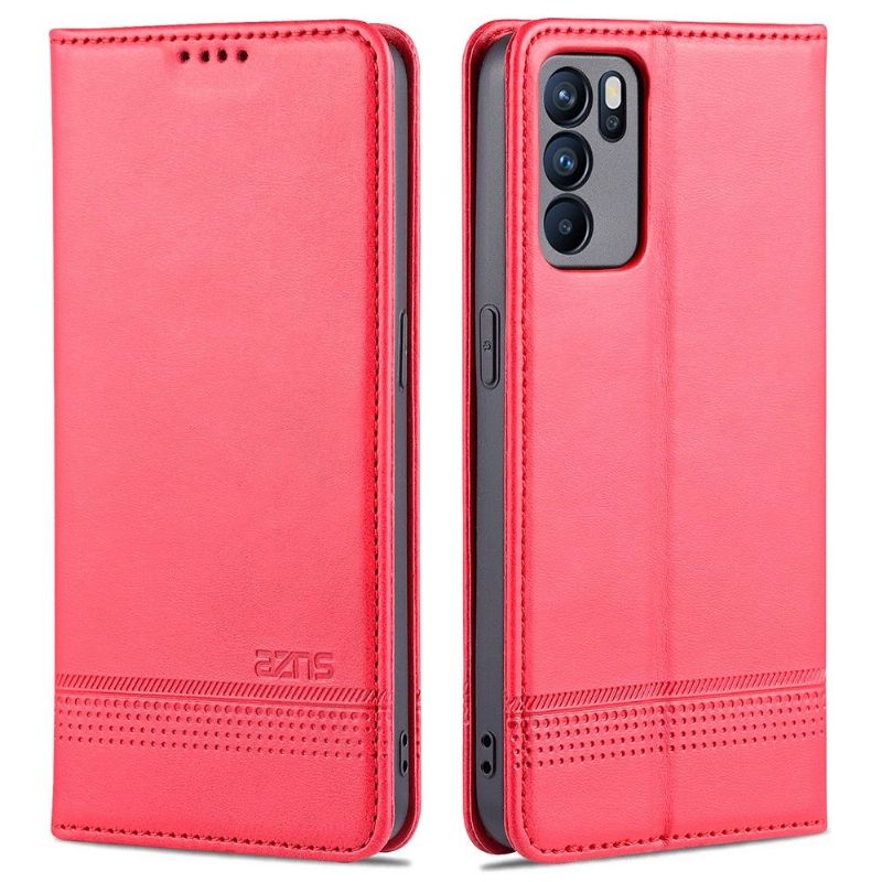 Etui Til Oppo Reno 6 5G Anti-fall Lommebok Azns Kunstskinn