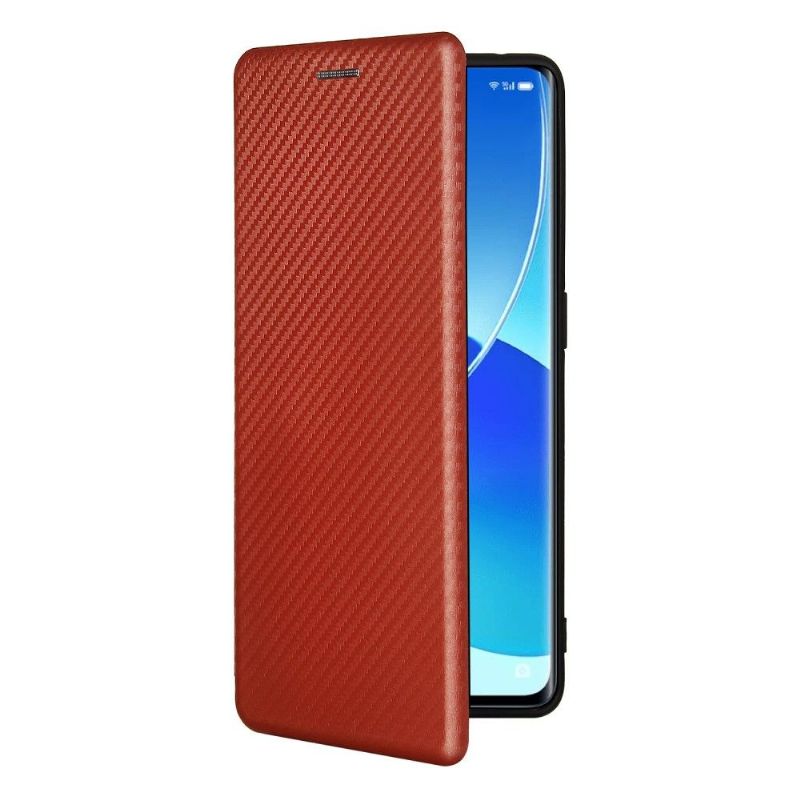 Folio Deksel Til Oppo Reno 6 5G Carbon Fiber Leathette