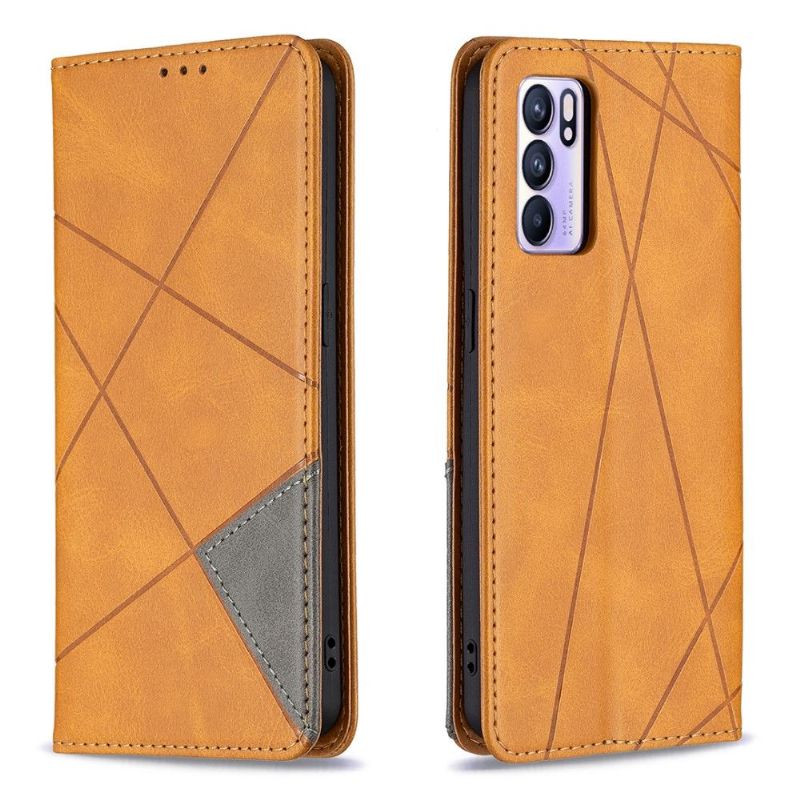 Folio Deksel Til Oppo Reno 6 5G Célinia Style Skinnkortholder