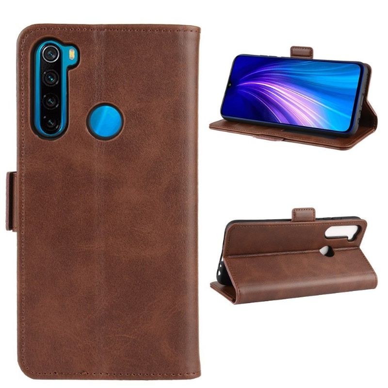 Etui Til Xiaomi Redmi Note 8T Lommebok Lommebok Matt Skinneffektbelegg