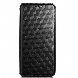 Beskyttelse Deksel Til Realme GT2 Pro Folio Deksel 3d Cube Leather Effect