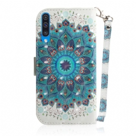 Etui Til Samsung Galaxy A50 Med Kjede Fargerik Mandala