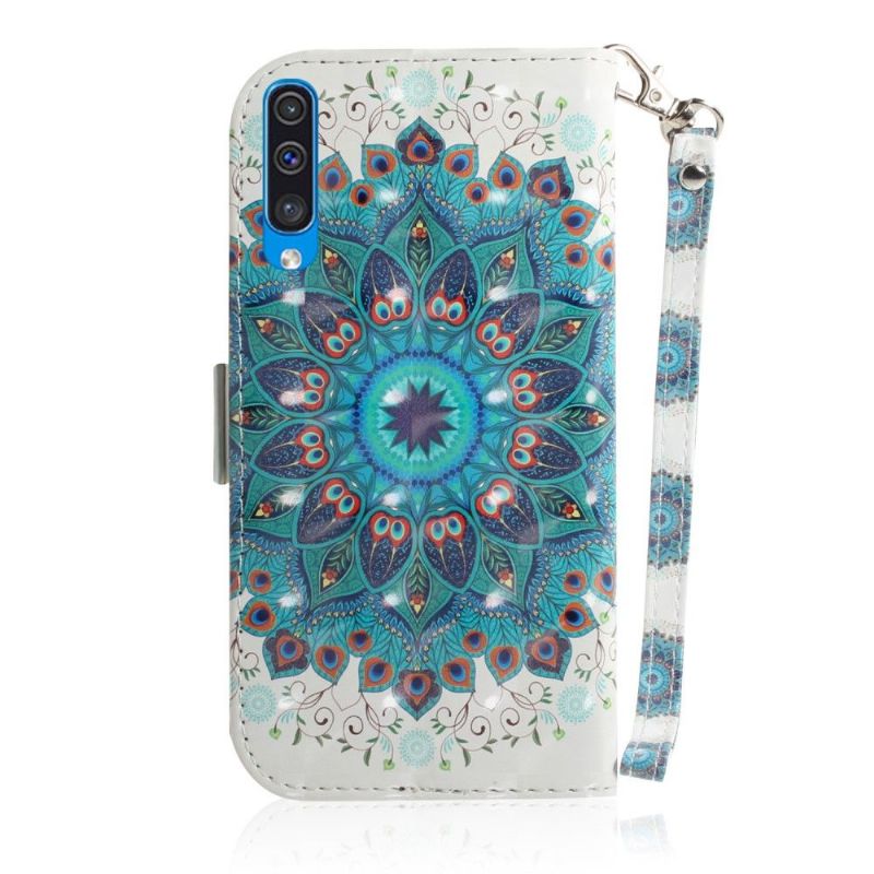 Etui Til Samsung Galaxy A50 Med Kjede Fargerik Mandala