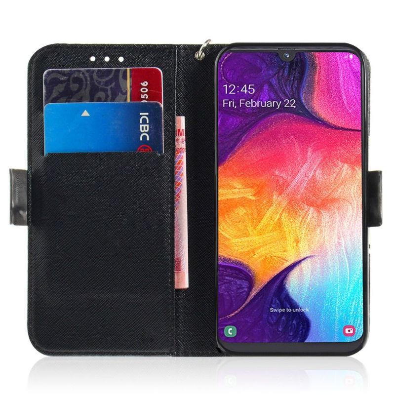 Etui Til Samsung Galaxy A50 Med Kjede Fargerik Mandala