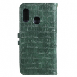 Lærdeksel Til Samsung Galaxy A20e Croc Effect Leather Style