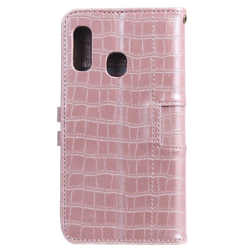 Lærdeksel Til Samsung Galaxy A20e Croc Effect Leather Style