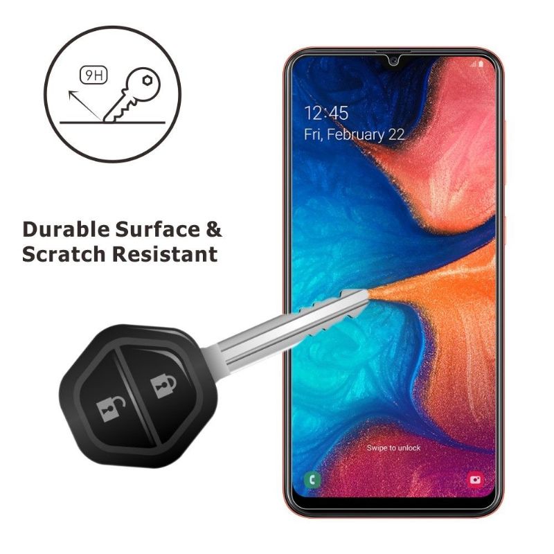 Samsung Galaxy A20E - Herdet Glassfilm 2 Pakke