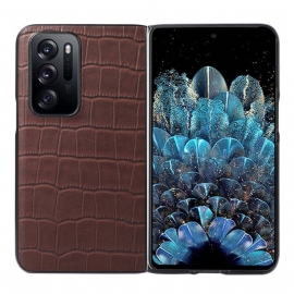 Deksel Til Oppo Find N Ekte Skinn Crocodile Design Leather