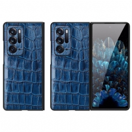 Deksel Til Oppo Find N Ekte Skinn Crocodile Texture Leather