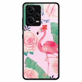 Deksel Til Poco X5 Pro 5G Flamingo Herdet Glass