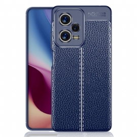 Mobildeksel Til Poco X5 Pro 5G Dobbel Linje Litchi Leather Effect