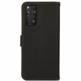 Folio Deksel Til Xiaomi Redmi Note 11 / Note 11S Anti-fall Khazneh Classic Leather