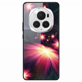 Deksel Honor Magic 6 Pro Herdet Glass Praktfulle Blomster