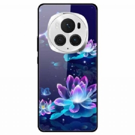 Deksel Honor Magic 6 Pro Lysende Lotus Herdet Glass