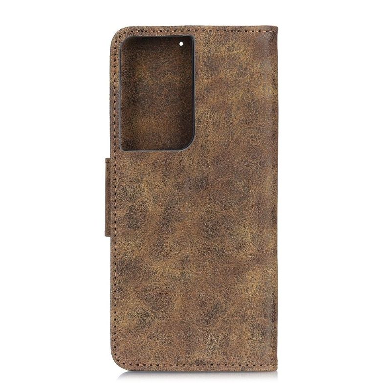 Etui Til Samsung Galaxy S21 Ultra 5G Anti-fall Edouard Faux Leather Vintage