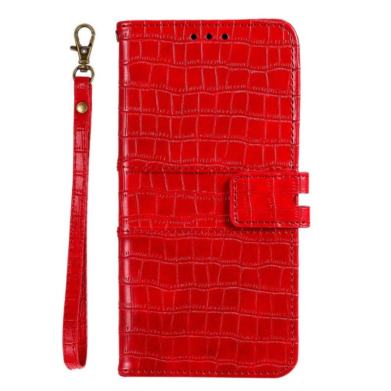 Folio Deksel Til Samsung Galaxy S21 Ultra 5G Croc Effect Leather Style