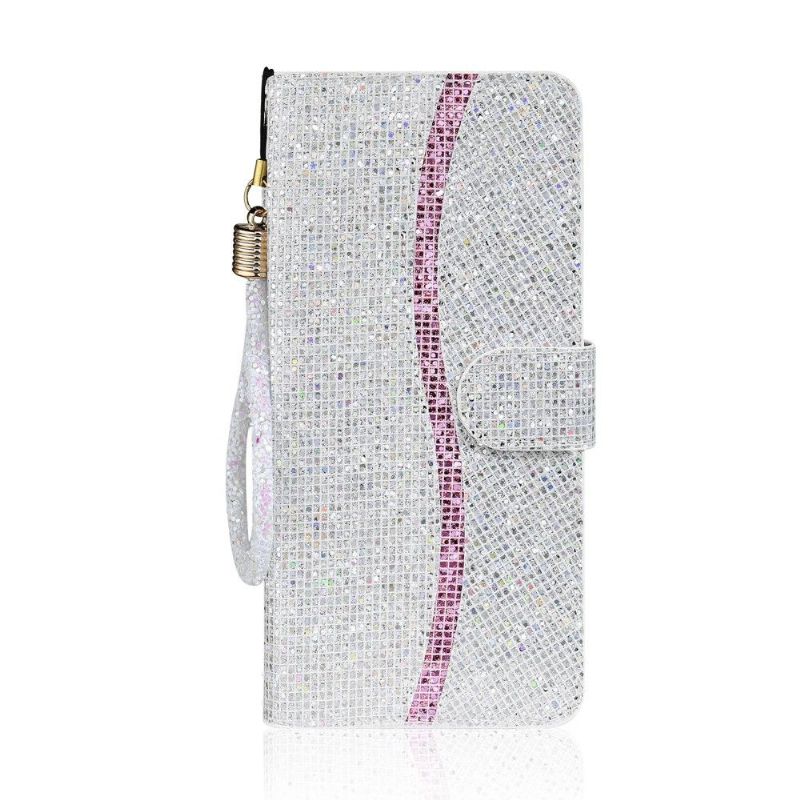 Folio Deksel Til Samsung Galaxy S21 Ultra 5G Glitterkortholder