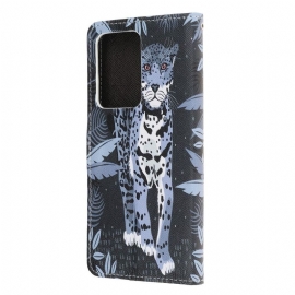 Folio Deksel Til Samsung Galaxy S21 Ultra 5G Jungle Leopard