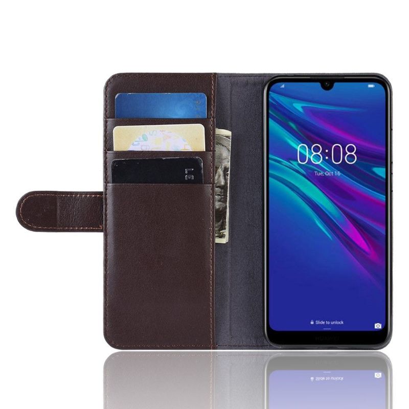 Case Til Huawei Y6 2019 Premium Skinn - Brun