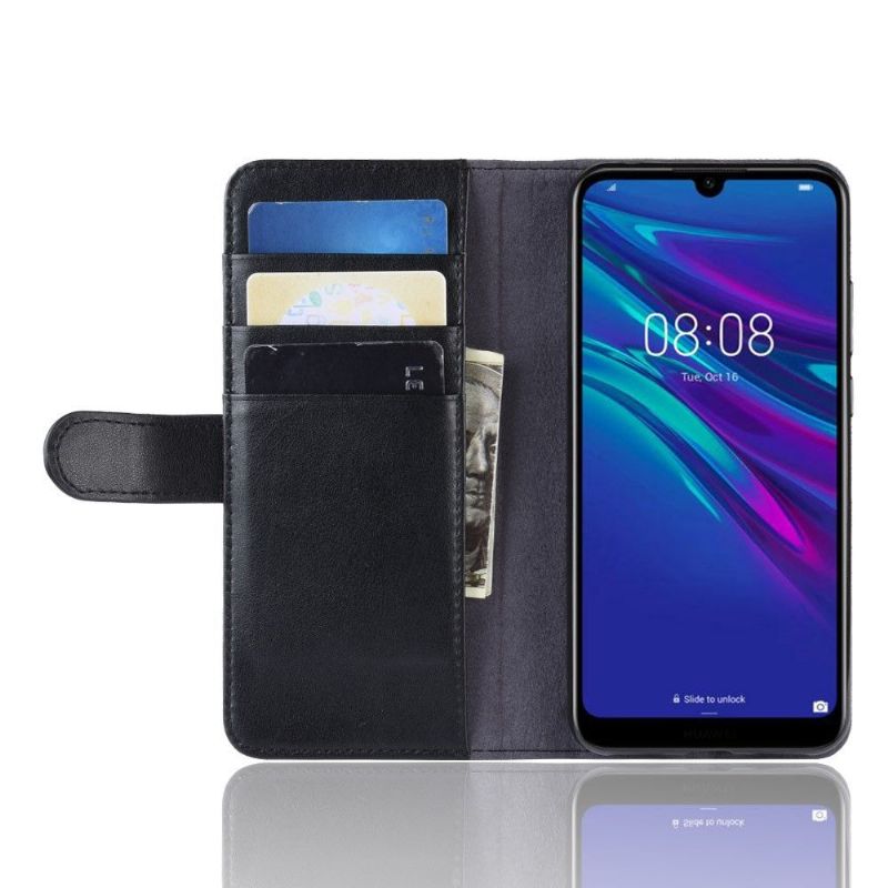 Etui Til Huawei Y6 2019 Premium Skinn - Svart