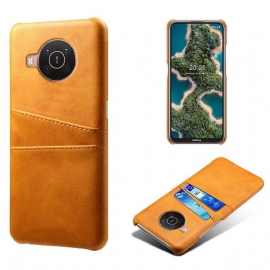 Deksel Til Nokia X20 / X10 Melody Leather Effect Card Holder