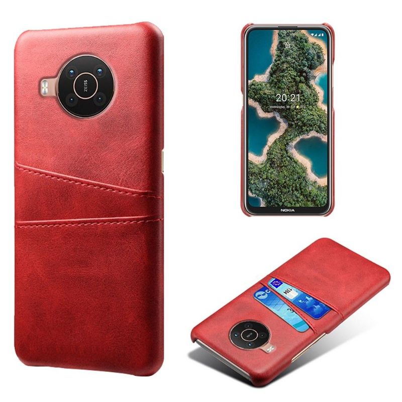 Deksel Til Nokia X20 / X10 Melody Leather Effect Card Holder