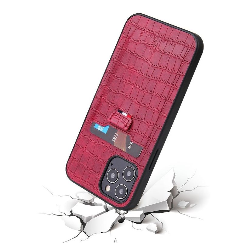 Deksel Til iPhone 12 Mini Croc Look Card Holder