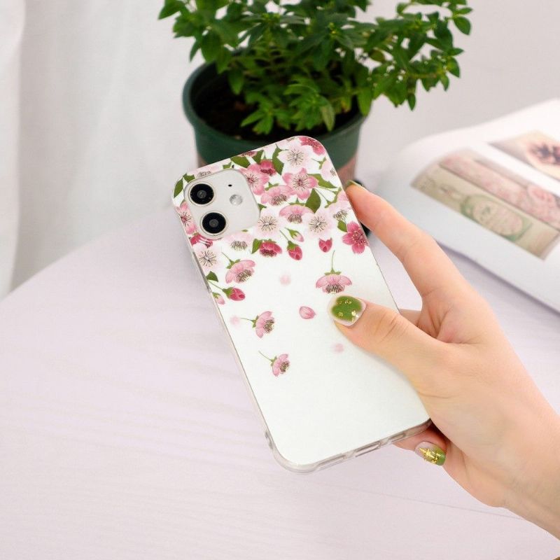 Deksel Til iPhone 12 Mini Fluorescerende Blomster