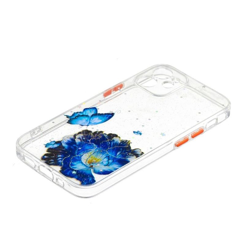 Deksel Til iPhone 12 Mini Originalitet Blå Blomster Og Sommerfugler