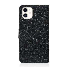 Folio Deksel Til iPhone 12 Mini Glitterkortholder