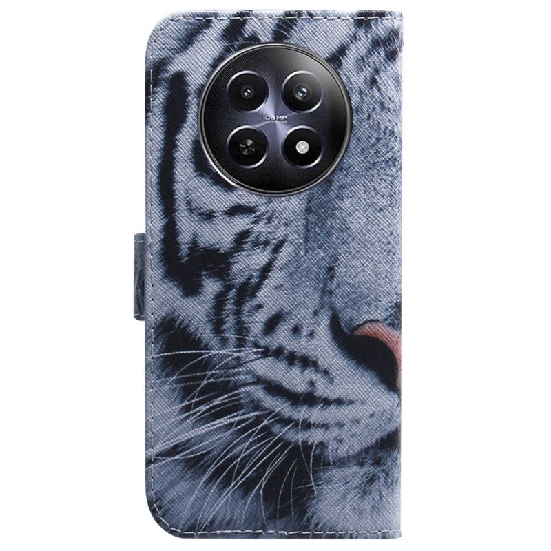 Folio Deksel Realme 12 / 12x 5g White Tiger Beskyttelse Deksel