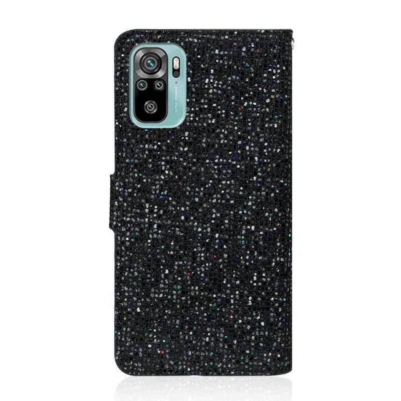 Folio Deksel Til Xiaomi Redmi Note 10 4G / Note 10S Glitterkortholder