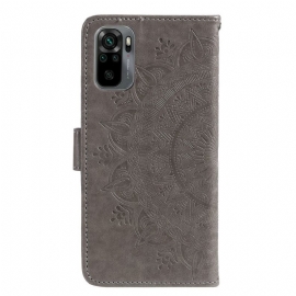 Folio Deksel Til Xiaomi Redmi Note 10 4G / Note 10S Sun Mandala