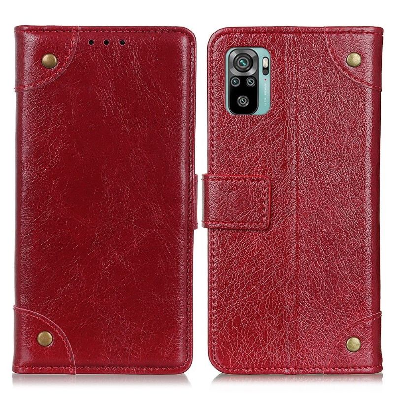 Folio Deksel Til Xiaomi Redmi Note 10 4G / Note 10S Vintage Nappa