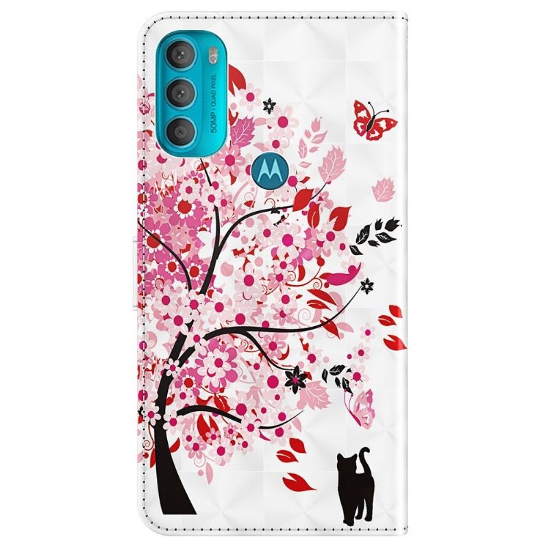 Folio Deksel Til Motorola Moto G71 5G Blomstertre