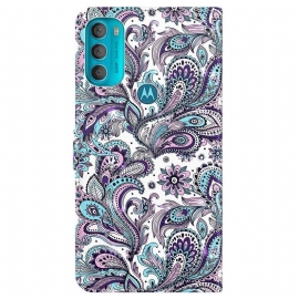 Folio Deksel Til Motorola Moto G71 5G Paisleyblomst