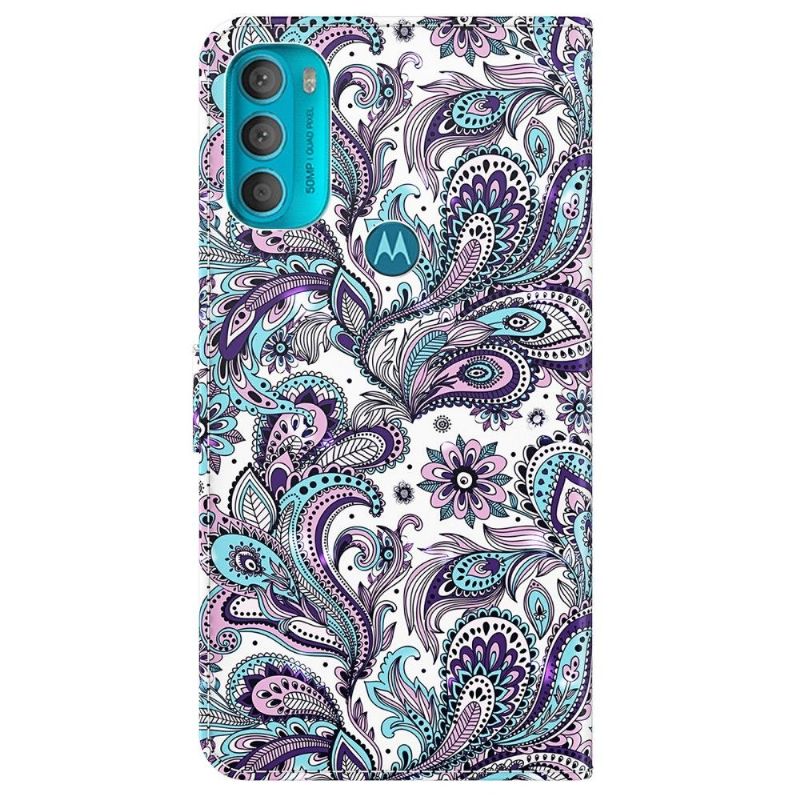 Folio Deksel Til Motorola Moto G71 5G Paisleyblomst