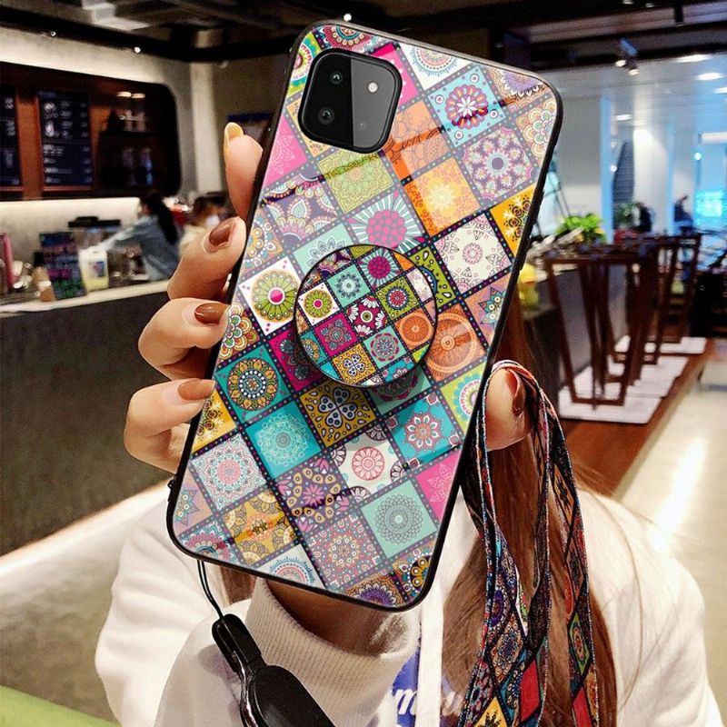 Deksel Til Samsung Galaxy A22 5G Mandala Kaleidoskop Med Stativ