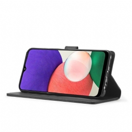 Etui Til Samsung Galaxy A22 5G Folio Deksel Skinneffekt Lc.imeeke