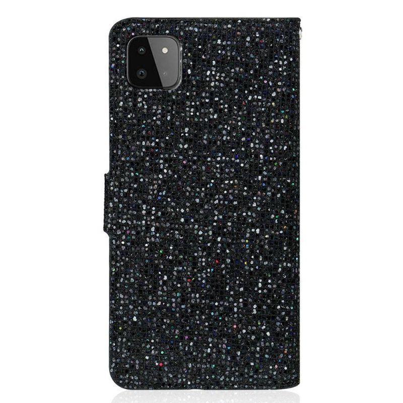 Folio Deksel Til Samsung Galaxy A22 5G Glitterkortholder