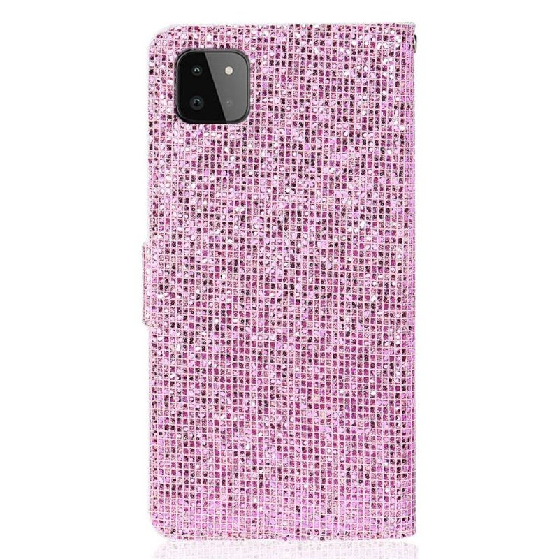 Folio Deksel Til Samsung Galaxy A22 5G Glitterkortholder