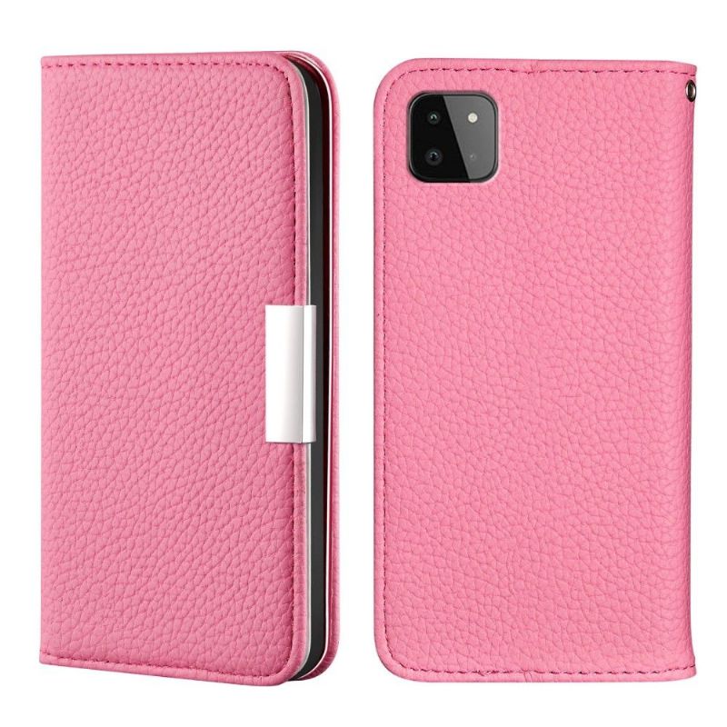 Folio Deksel Til Samsung Galaxy A22 5G Lærdeksel Grained Faux Leather Flip