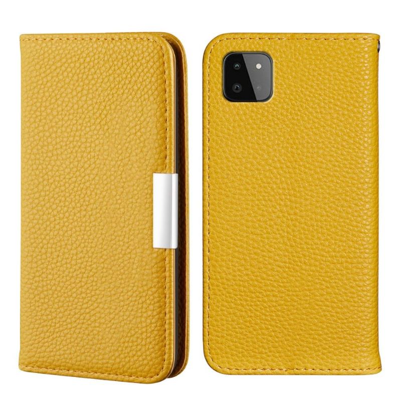 Folio Deksel Til Samsung Galaxy A22 5G Lærdeksel Grained Faux Leather Flip